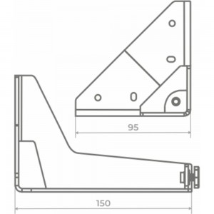 Регулируемая опора для мебели JET 026 H-150 мм, сталь, графит F026S.150GF99