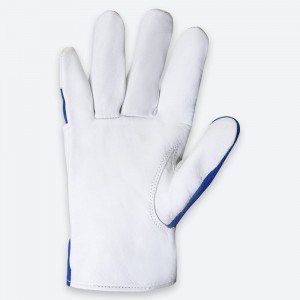 Кожаные перчатки Jeta Safety Locksmith синий/белый JLE321-9/L