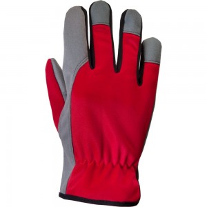 Трикотажные перчатки Jeta Safety Winter Motor с утепленной подкладкой, красный/белый JLE625-10/XL
