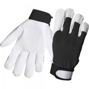 Кожаные перчатки Jeta Safety Winter Mechanic, цвет черный/белый JLE305-9/L
