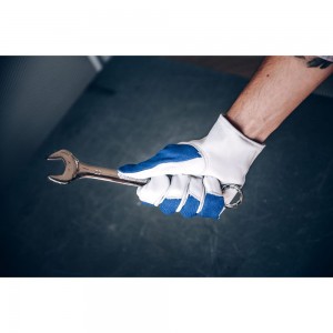 Кожаные перчатки Jeta Safety Locksmith синий/белый JLE321-10/XL