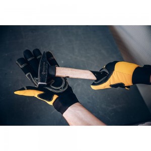 Перчатки антивибрационные Jeta Safety черно-желтые JAV01-VP-10/XL