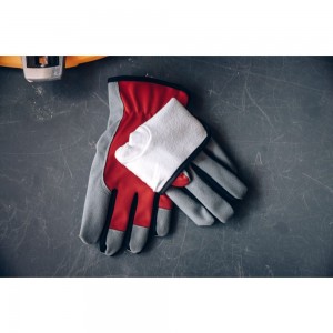 Перчатки трикотажные с утепленной подкладкой Jeta Safety Winter Motor красный/белый/JLE625-9/L
