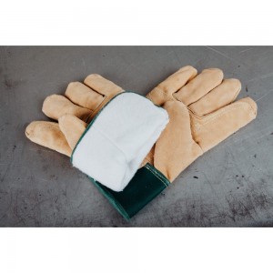 Комбинированные кожаные перчатки с усилением ладони Jeta Safety Sigmar Comfort, коричневый/зеленый JSL-501-10/XL