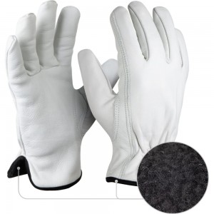 Рабочие кожаные перчатки на флисе Jeta Safety Winter Smithcraft JLE821-10/XL