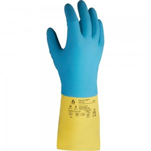Химостойкие перчатки Jeta Safety 80/50, латекс/неопрен, с хлопковым напылением, 0.7 мм, р. 10/xl JNE711-10-XL