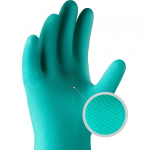 Нитриловые химостойкие перчатки Jeta Safety 80/50, с хлопковым напылением, 0.38 мм, р. 11/xxl JN711-11-XXL