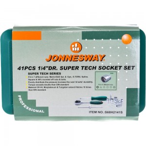 Набор торцевых головок Super Tech 1/4DR Jonnesway S68H2141S