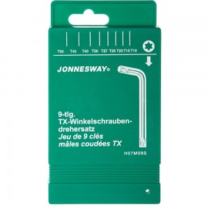 Комплект угловых ключей TORX Jonnesway H07M09S