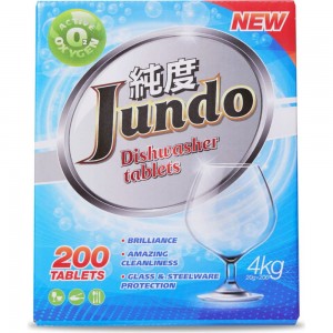 Таблетки для посудомоечных машин с активным кислородом Jundo Active Oxygen 200 шт 4903720020197