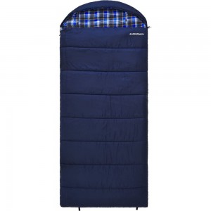 Широкий спальный мешок с фланелью Jungle Camp Glasgow XL левая молния, цвет синий 70955