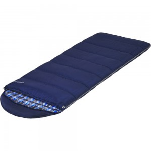 Широкий спальный мешок с фланелью Jungle Camp Glasgow XL левая молния, цвет синий 70955