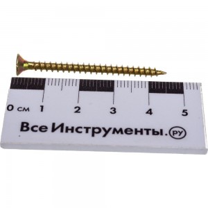 Шуруп Качественный КРЕПЕЖ желтый цинк 3,5x45, 160 шт. 0300447 КЧ