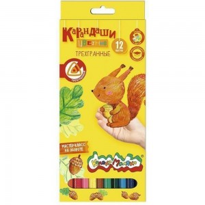 Набор цветных карандашей Каляка-Маляка 12 цветов трехгранные 3+ КТКМ12