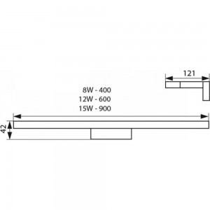 Светодиодный настенные влагозащищенный светильник KANLUX ASTEN LED IP44 15W-NW 26682