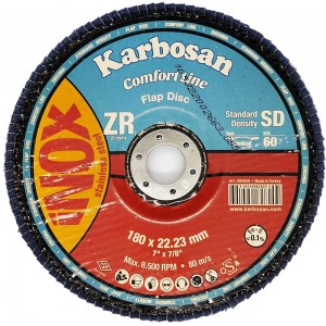 Диск лепестковый INOX 180х22 мм низкой плотности Karbosan 82820