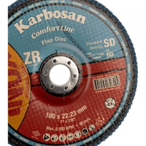 Диск лепестковый INOX 180х22 мм низкой плотности Karbosan 82820