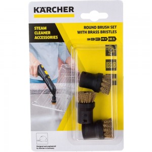 Комплект круглых щеток с латунной щетиной для пароочистителей Karcher 2.863-061