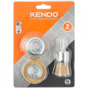 Набор щеток для дрели KENDO Brush Set 3шт 76100120