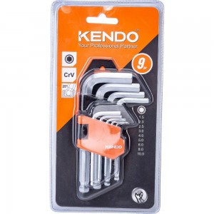 Набор шестигранных ключей KENDO с шаром, 9 шт 20735