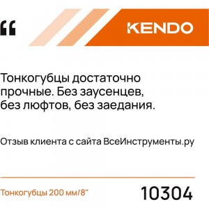 Тонкогубцы KENDO 200 мм/8