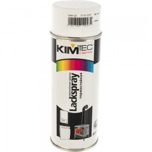 Краска KIM TEC аэрозольная термостойкая белая RAL9003 400мл 11587811