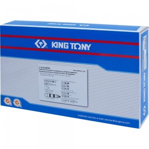 Набор торцевых насадок, бит и ударная отвертка, ложемент, 43шт KING TONY 9-4143FRV