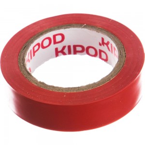Изоляционная лента KIPOD 15мм х 10м, красная 006510002