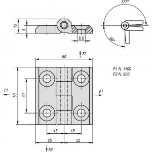 Шарнир KIPP K1085.062515151 