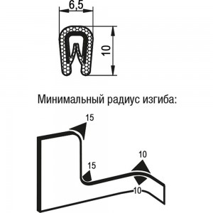 Защитный профиль для кромок KIPP 2 м K1367.010x2