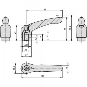 Зажимной рычаг KIPP K0122.4101