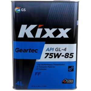 Трансмиссионное масло KIXX GEARTEC FF GL-4, 75W85, полусинтетическое, 4 л L271744TE1