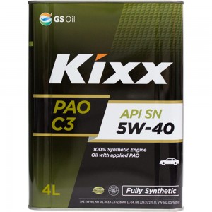 Моторное масло KIXX PAO 5W40, синтетическое, 4 л L209244TE1