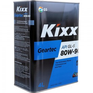 Трансмиссионное масло KIXX GEARTEC 80W90, полусинтетическое, 4 л L298344TE1