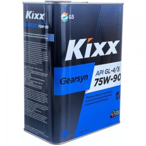 Трансмиссионное масло KIXX Gearsyn GL-4/5, 75W90, синтетическое, 4 л L296344TE1