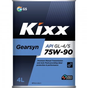 Трансмиссионное масло KIXX Gearsyn GL-4/5, 75W90, синтетическое, 4 л L296344TE1