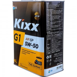 Синтетическое моторное масло KIXX G1 5W-50 API SP 4л L215544TE1