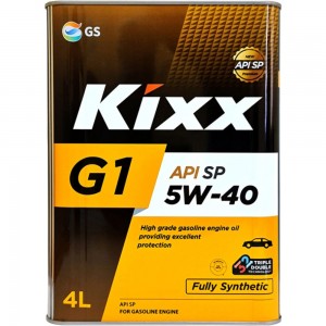 Синтетическое моторное масло KIXX G1 5W-40 API SP 4л L215444TE1