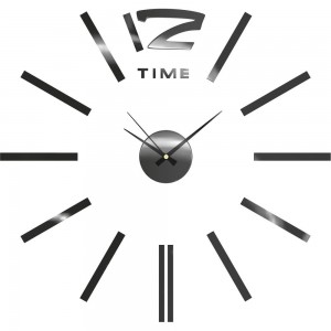 Настенные часы Kleber на клейкой ленте, 60 см, чёрный KLE-CL202