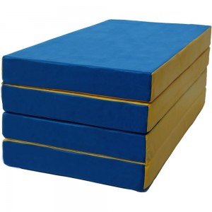 Складной мат КМС № 5 100x200x10 см, 3 сложения, сине/жёлтый 116