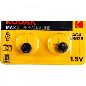 Батарейки KODAK AG4 377 LR626, LR66 KAG4-10 MAX Button Cell, Б0044709