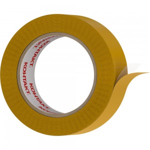Упаковочная двусторонняя клеящая лента КОНТАКТ ДОМ прозрачная, 24 мм х 10 м 23711