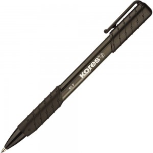 Автоматическая шариковая ручка Kores К6 треугольный корпус, манжетка, 0.5 мм, черный 369797