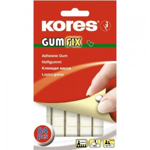 Клейкая лента-масса Kores Gum Fix удаляемая 84 шт/уп 81596