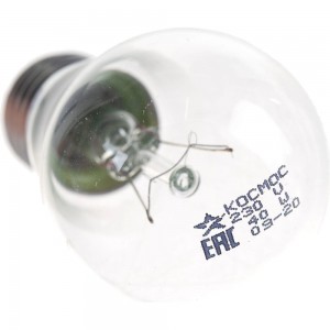Прозрачная лампа накаливания КОСМОС Стандарт А55 ПР 40W E27 LKsmSt55CL40E27v2