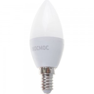 Светодиодная лампа КОСМОС LED 6.5Вт Свеча 220В E14 3000К 417235 LkecLED6.5wCNE1430