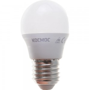 Светодиодная лампа LED GL45 7.5Вт 220В E27 4500К КОСМОС Экономик LkecLED7.5wGL45E2745 417260