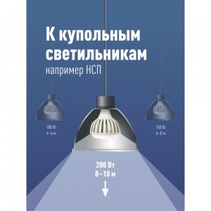 Светодиодная лампа КОСМОС KOSMOS PREMIUM HWLED 200W E40 6500K KHWLED200WE4065