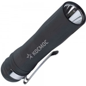 Ручной фонарь КОСМОС 0,5Вт LED/1xAA/ABS-пластик c каучуковым напылением/зажим для крепления, KOC120B