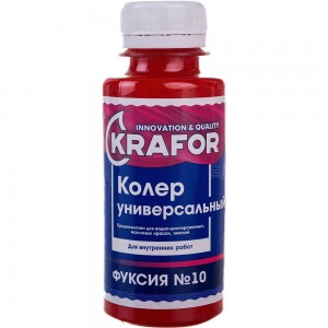 Универсальный колер Krafor №10 фуксия 0.1 л 32159
